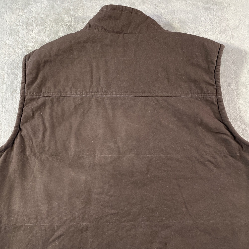 Lee Workwear Vest Mens XL Brown Sherpa Lined Padded Pockets Outdoor Western - Picture 8 of 9